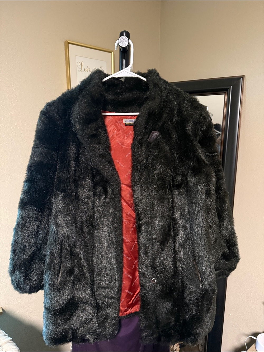 Beautiful Vintage Jordache Black Faux Fur Teddy Coat for Women - Picture 3 of 7